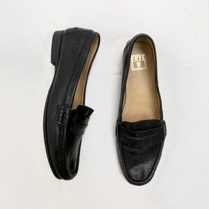 Frye The Faith Soft Leather Penny Loafers Black 7